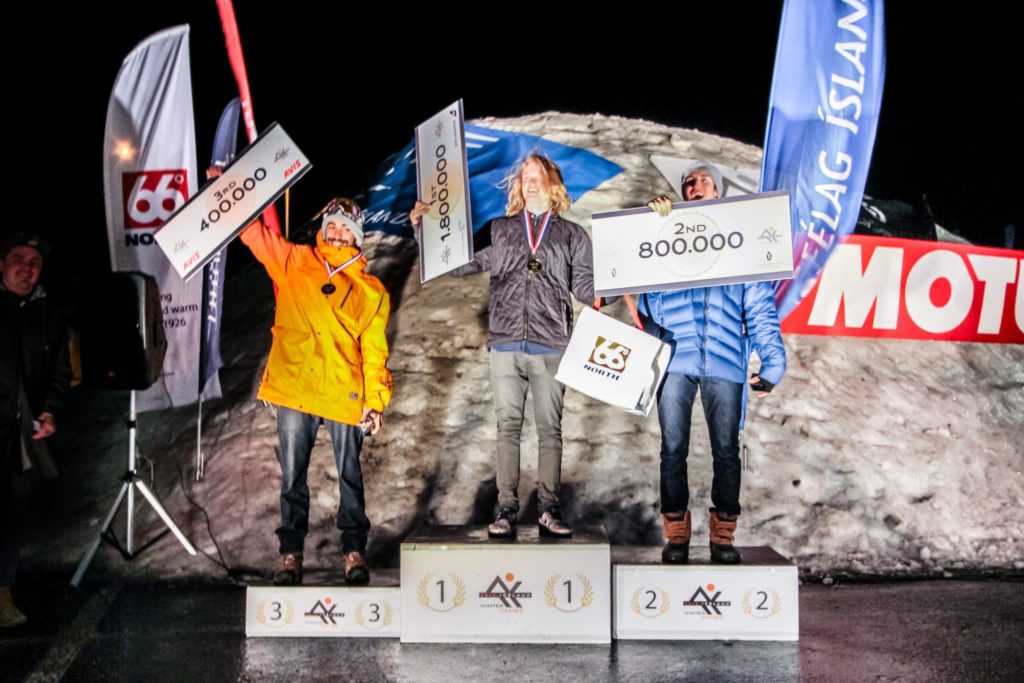 free-ski 2016 - 1st-Siver Voll, Norway - 2nd Robbie Franco, USA and 3rd Noah Wallace, USA